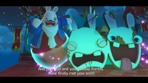 "And now, you and your Rabbid friends have finally met your ends!"