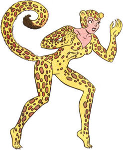 Priscilla Rich as the Cheetah.