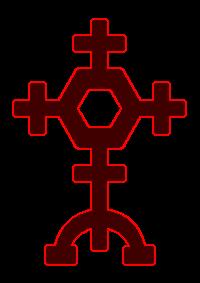 The Brethren's cross in red