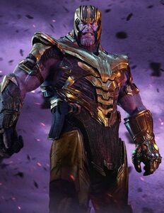 Thanos' promotional poster in Endgame.