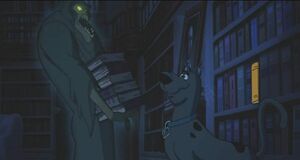 Phantom Shadow meeting Scooby in "Scoobynatural".