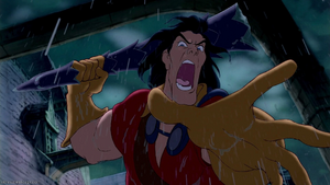 "It's over, Beast! BELLE IS MINE!" -Gaston's villainous breakdown.