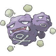 Weezing, The Poison Gas Pokémon.