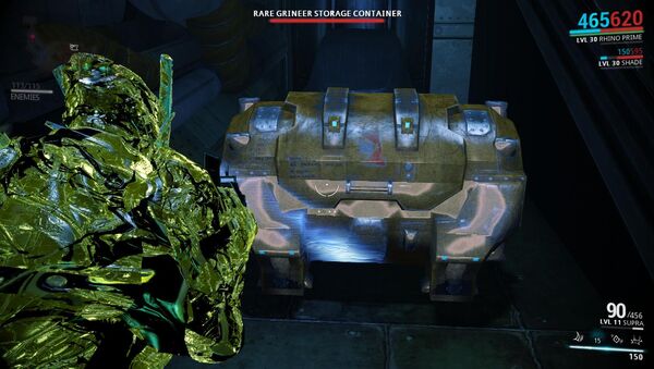 Un contenedor de almacenamiento Grineer aaro.