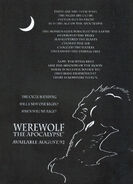 Werewolf Ad from A World of Darkness. Art by an unknown artist.