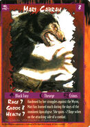 Rage card depicting Mari Cabrah in Crinos form.