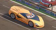 Appearing as a racer on the Cars 2 poster