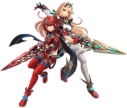 Pyra and Mythra's Saturated costume