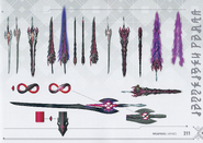 Concept Art of N's weapon and the Sword of the End