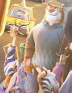 A Tiger dancer's cameo in the Zootopia promotional poster