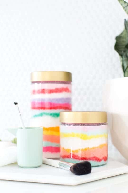 DIY sugar scrub sand art - Sugar & Cloth