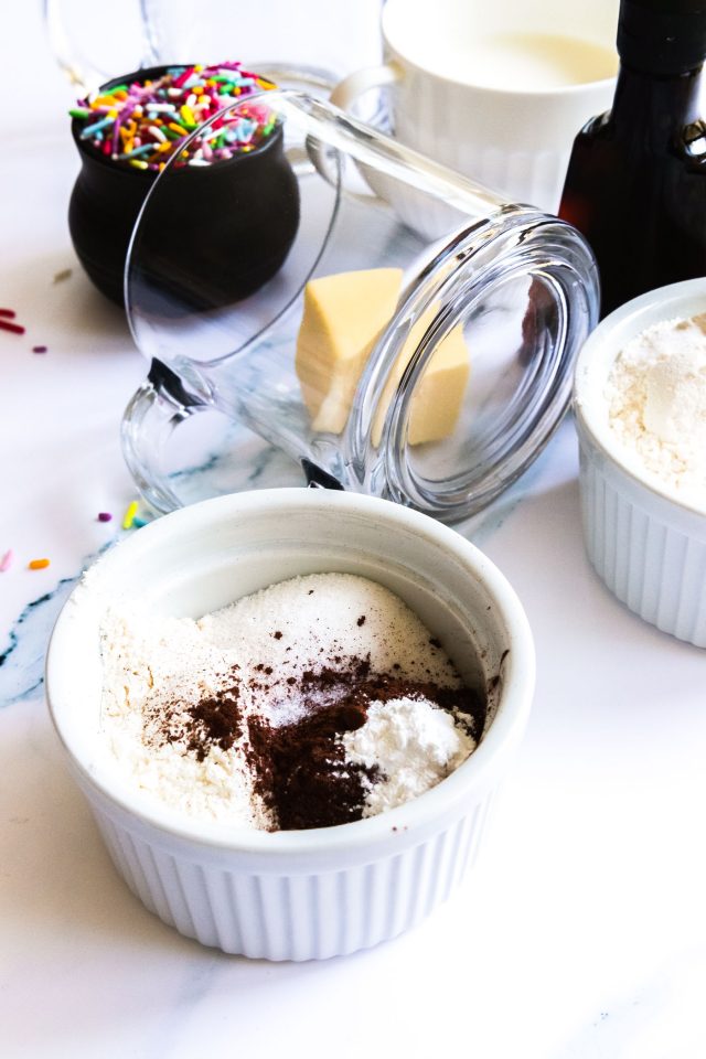 coffee mug cake recipe -photo fo Prepping the Batter Ahead of Time 