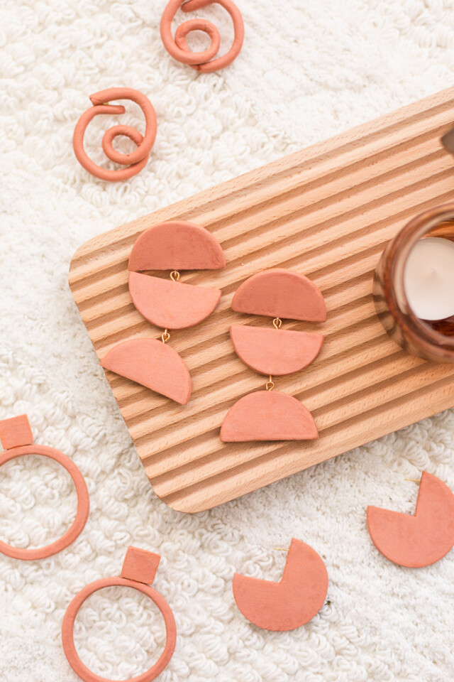 Geometric Clay Earrings