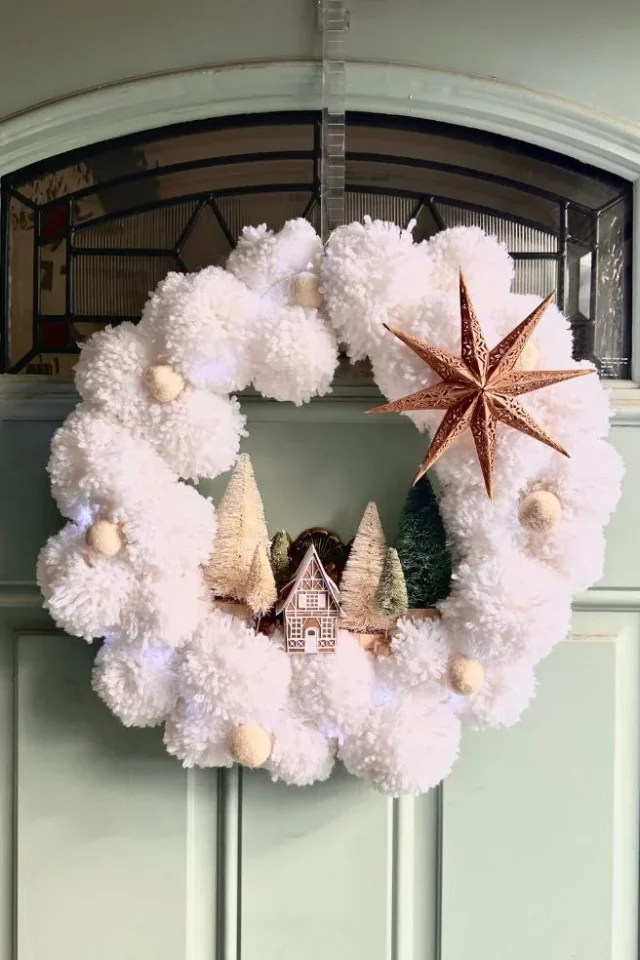 DIY DIY Christmas Village Wreath with Cricut Maker