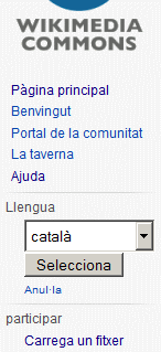 Ja en català després de canviar l'idioma