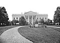 The White House in the 1860s during the Civil War.