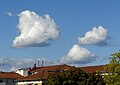 Cumulus mediocris over the town of Linköping, Sweden