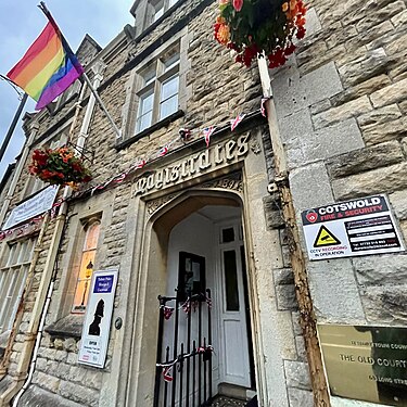 Tetbury Old Courthouse with Pride Flag