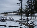 Snowy Fountain Flats On The Firehole River