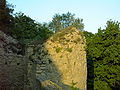 Rudelsburg: The ruins of the southeastern battlement. Summer 2005