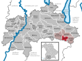 Lage im Landkreis Weilheim-Schongau und (unten) in Bayern