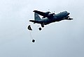 C-130 dropping troop support (MRE's)