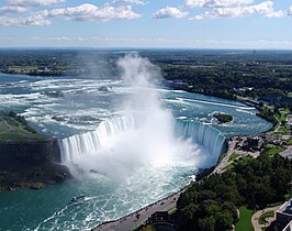 Aerial view, Horseshoe Falls, Niagara Falls