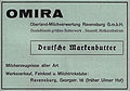 Omira Werbung 1934