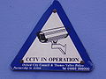 CCTV in operation sign in Oxford, UK