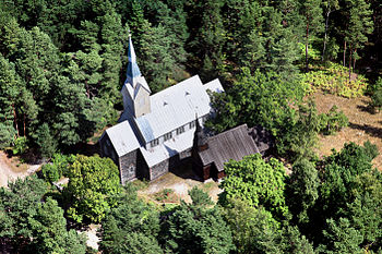 2nd - Ruhnu wooden church (1643-44) and Ruhnu new church (1912). Photograph: Hiiumaa Mudeliklubi Licensing: CC-BY-SA-4.0