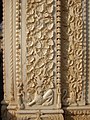 Details of marble carved leaves at the Karni Mata temple, Deshnoke.