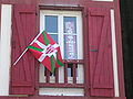 Ikurriña with Biarritz Olympique logo in Biarritz