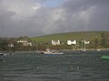 Flushing, from Fish Strand Quay, Falmouth, showing large houses on Trefusis Road