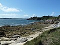 Crique de la plage de Porsmilin vue depuis la plage de Portez à Loc-Maria Plouzané