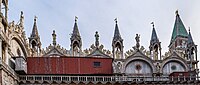 Pediment of the North facade of Saint Mark's Basilica, Venice