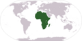 World map: Africa (location).