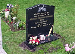 Headstone in an English cemetery