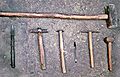 old hammers with a chisel (left side)