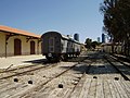 Old train at Old Jaffa Train Station, Tel-Aviv-Yaffo, Israel.