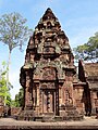 * Nomination Banteay Srei (ប្រាសាទបន្ទាយស្រី ‚Citadel of the women‘), province Siem Reap, Cambodia --Oltau 00:00, 24 February 2015 (UTC) * Decline  Oppose Insufficient quality. Sorry. IMO too unsharp at the top and too much CAs. --XRay 17:09, 24 February 2015 (UTC)