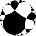 Uniform tiling of the hyperbolic plane by apeirogons.