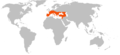 Mapa de distribución