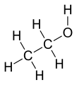 H (Hydrogen), C (Carbon), O (Oxygen)