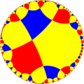 Uniform tiling of hyperbolic plane, 5x8x8o. Generated by Python code at User:Tamfang/programs.