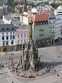 Holy Trinity Column in Olomouc, view from the Town Hall tower.