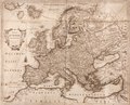 Map of Europe. With fake island near Iceland! Dankaerts: Historis, 1643.