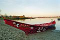 Seagoing dugout canoe in full glory (indegenious people for North America)