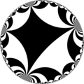 Uniform tiling of the hyperbolic plane by ideal quadrilaterals.