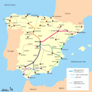 High-speed lines in Spain