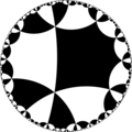 Uniform tiling of the hyperbolic plane by hexagons.